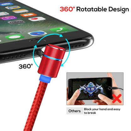 TOPK AM30 2m 2.4A Max USB to 8 Pin 90 Degree Elbow Magnetic Charging Cable with LED Indicator(Red) - Charging Cable & Head by TOPK | Online Shopping UK | buy2fix