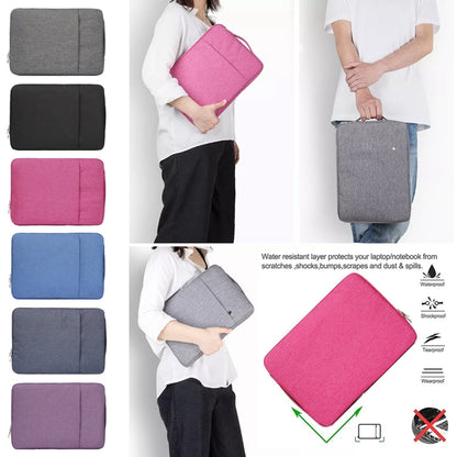 11.6 inch Universal Fashion Soft Laptop Denim Bags Portable Zipper Notebook Laptop Case Pouch for MacBook Air, Lenovo and other Laptops, Size: 32.2x21.8x2cm (Magenta) - 10 - 11 inch by buy2fix | Online Shopping UK | buy2fix