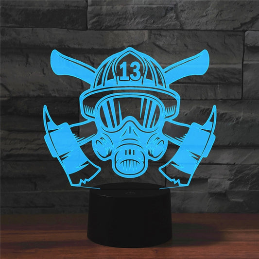 Fire Fighting Shape 3D Colorful LED Vision Light Table Lamp, USB & Battery Version - Novelty Lighting by buy2fix | Online Shopping UK | buy2fix