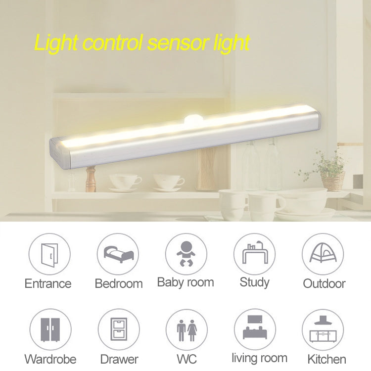 2.8W 60 LEDs White Light Wide Screen Intelligent Human Body Sensor Light LED Corridor Cabinet Light, USB Charging Version - Sensor LED Lights by buy2fix | Online Shopping UK | buy2fix