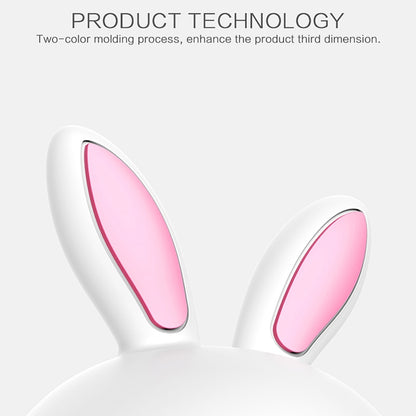 Smiling Rabbit Creative Touch 3D LED Decorative Night Light, USB Charging Version (Pink) - Night Lights by buy2fix | Online Shopping UK | buy2fix