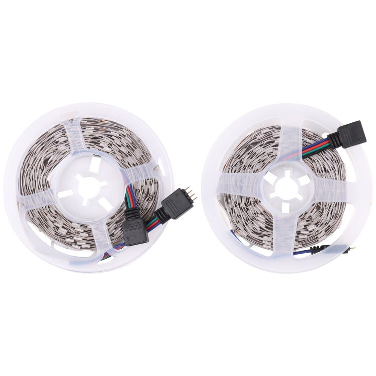 2pcs Bare Board 5050 SMD RGB LED Rope Light, 30 LED/m, Length: 5m, 12V 2A 100-240V, with 24 Keys Doodle Controller (EU Plug) - Bare Board Light by buy2fix | Online Shopping UK | buy2fix