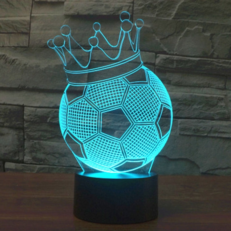Football Crown Style 3D Touch Switch Control LED Light , 7 Color Discoloration Creative Visual Stereo Lamp Desk Lamp Night Light - Novelty Lighting by buy2fix | Online Shopping UK | buy2fix