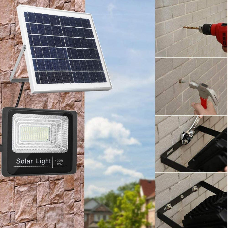 100W 281 LEDs IP67 Waterproof Solar Power Flood Light with Remote Control - Solar Lights by buy2fix | Online Shopping UK | buy2fix