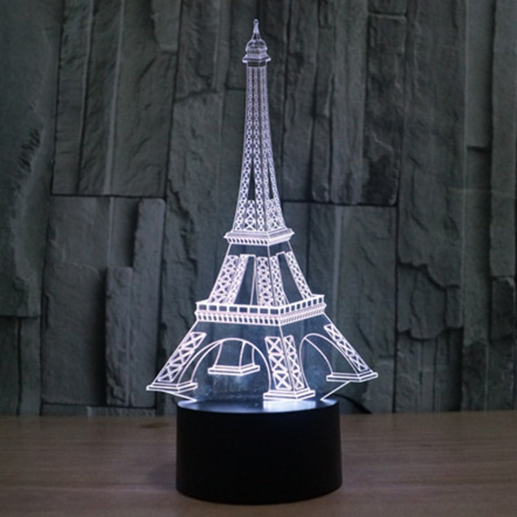 Eiffel Tower Style 3D Touch Switch Control LED Light , 7 Color Discoloration Creative Visual Stereo Lamp Desk Lamp Night Light - Novelty Lighting by buy2fix | Online Shopping UK | buy2fix