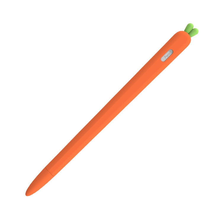 LOVE MEI For Apple Pencil 2 Carrot Shape Stylus Pen Silicone Protective Case Cover(Orange) - Pencil Accessories by LOVE MEI | Online Shopping UK | buy2fix