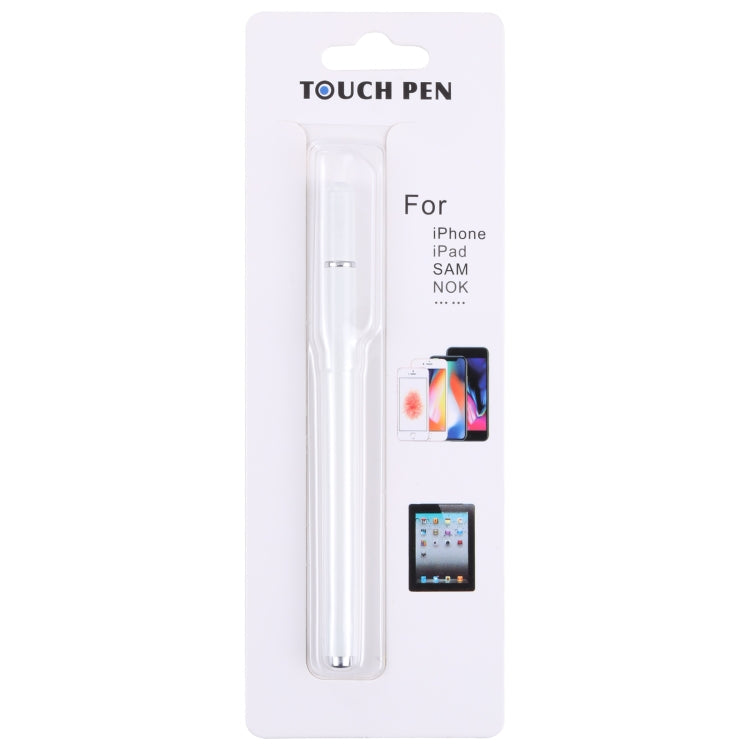 366 Universal Silicone Disc Nib Capacitive Stylus Pen with Magnetic Cap(White) - Stylus Pen by buy2fix | Online Shopping UK | buy2fix