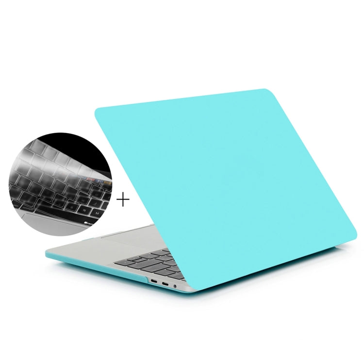 ENKAY Hat-Prince 2 in 1 Frosted Hard Shell Plastic Protective Case + US Version Ultra-thin TPU Keyboard Protector Cover for 2016 New MacBook Pro 15.4 inch with Touchbar (A1707)(Baby Blue) - MacBook Pro Cases by ENKAY | Online Shopping UK | buy2fix