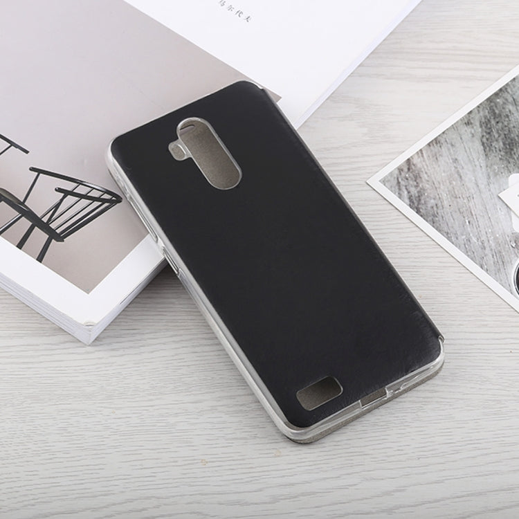 Litchi Texture Horizontal Flip Transparent TPU + Leather Case for LEAGOO M9 Pro(Black) - More Brand by LEAGOO | Online Shopping UK | buy2fix