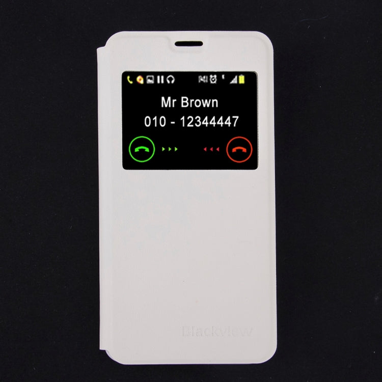 For Blackview BV2000S (S-MPH-7151) Horizontal Flip Leather Case with Call Display ID(White) - More Brand by Blackview | Online Shopping UK | buy2fix