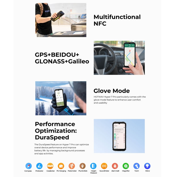 HOTWAV Hyper 7 Pro Rugged Phone, 16GB+256GB, 10800mAh, 6.6 inch Android 14 MediaTek Dimensity 7050 5G, Network: 5G, OTG, NFC (Black) - Other by HOTWAV | Online Shopping UK | buy2fix