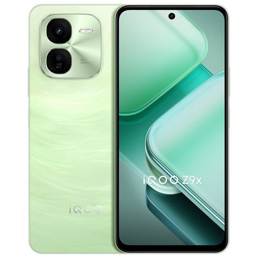 vivo iQOO Z9x, Dual Back Cameras, 12GB+256GB, Face ID Screen Fingerprint Identification, 6.72 inch Android 14.0 OriginOS 4 Snapdragon 6 Gen 1 Octa Core 2.2GHz, OTG, Network: 5G, Support Google Play (Light Green) - vivo by vivo | Online Shopping UK | buy2fix