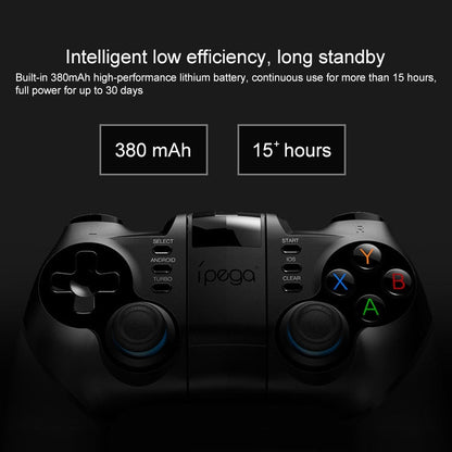 ipega PG-9156 2.4GHz + Bluetooth 4.0 Mobile Phone Gaming Gamepad with Stretchable Mobile Phone Holder & Turbo Button, Compatible with IOS and Android Systems (Black) - Controller Gamepad by ipega | Online Shopping UK | buy2fix