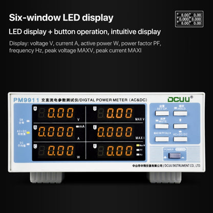 DCUU PM9911 Intelligent Electrical Parameters Measuring Instrument(EU Plug) - Current & Voltage Tester by buy2fix | Online Shopping UK | buy2fix