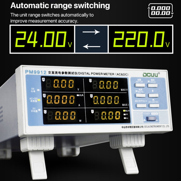 DCUU PM9912 Intelligent Electrical Parameters Measuring Instrument(US Plug) - Current & Voltage Tester by buy2fix | Online Shopping UK | buy2fix