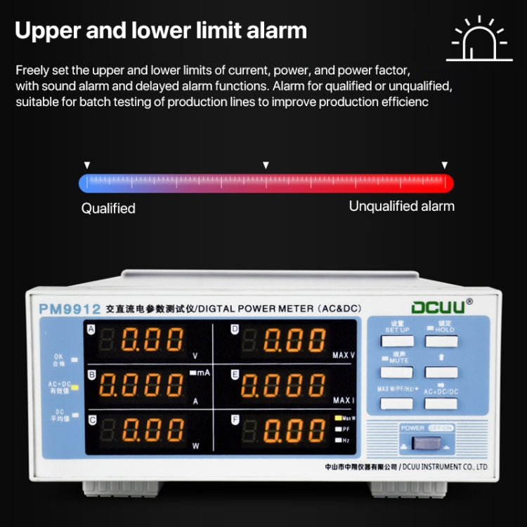 DCUU PM9912 Intelligent Electrical Parameters Measuring Instrument(US Plug) - Current & Voltage Tester by buy2fix | Online Shopping UK | buy2fix