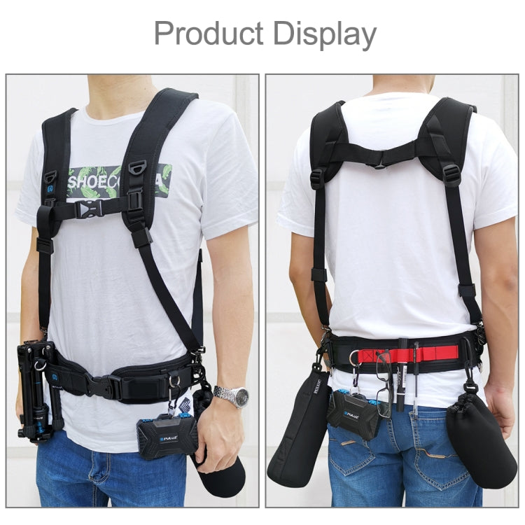 PULUZ 2 in 1 Multi-functional Bundle Waistband Strap + Double Shoulders Strap Kits with Hook for SLR / DSLR Cameras - Camera Strap by PULUZ | Online Shopping UK | buy2fix