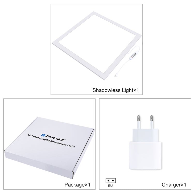 PULUZ 1000LM LED Acrylic No Polar Dimming Shadowless Light Pad with Switch for 40cm Photo Studio Box(EU Plug) -  by PULUZ | Online Shopping UK | buy2fix