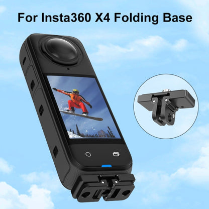 For Insta360 X4 PULUZ Quick Release 1 /4 inch Folding Base (Black) - Mount & Holder by PULUZ | Online Shopping UK | buy2fix