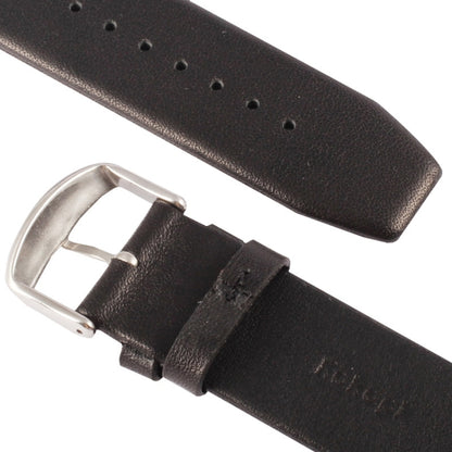 Kakapi for Apple Watch 42mm Subtle Texture Brushed Buckle Genuine Leather Watch Band with Connector(Black) - Watch Bands by Kakapi | Online Shopping UK | buy2fix