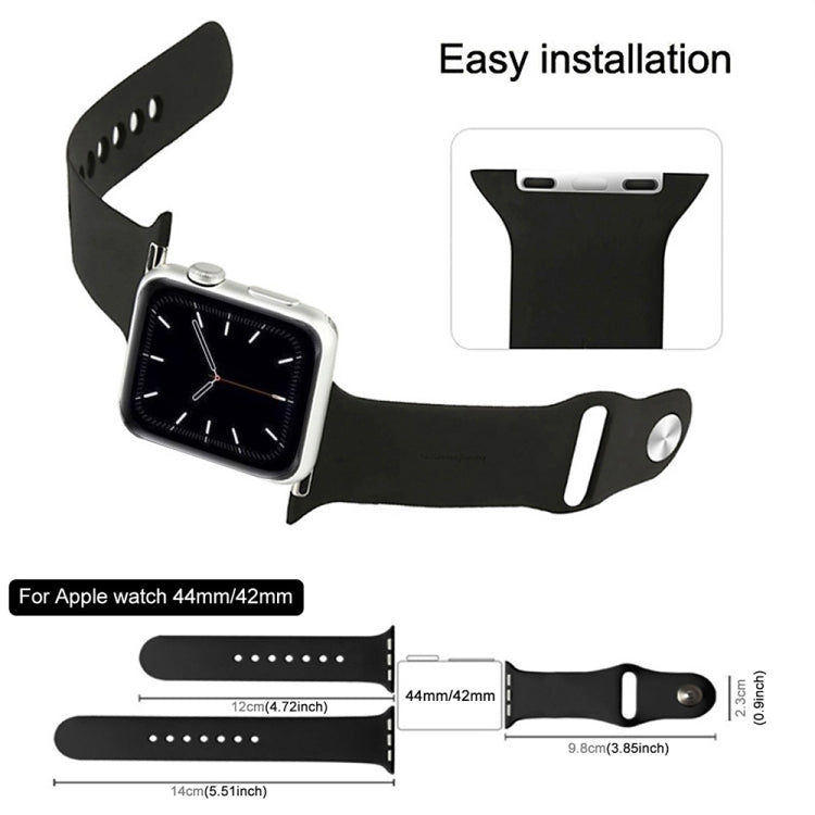 For Apple Watch Ultra 49mm & Watch Ultra 2 49mm / Series 9&8&7 45mm / SE 3&SE 2&6&SE&5&4 44mm / 3&2&1 42mm 3 in 1 Rubber Watch Band with Pin Buckle (Dragon Fruit) - Watch Bands by buy2fix | Online Shopping UK | buy2fix