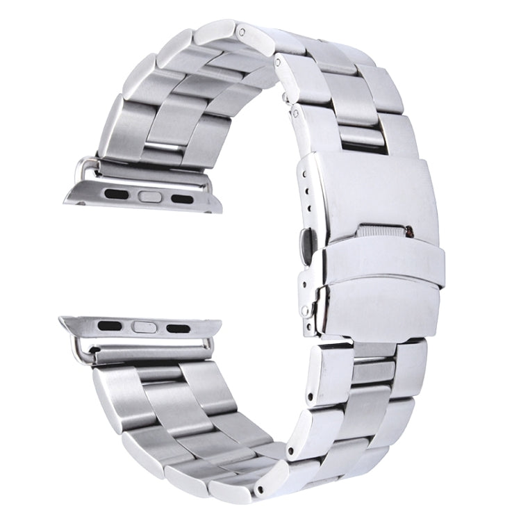 For Apple Watch 42mm Stainless Steel Classic Buckle Watch Band - Watch Bands by buy2fix | Online Shopping UK | buy2fix