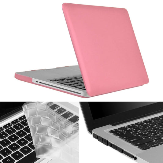 ENKAY for Macbook Pro 13.3 inch (US Version) / A1278 Hat-Prince 3 in 1 Frosted Hard Shell Plastic Protective Case with Keyboard Guard & Port Dust Plug(Pink) - MacBook Pro Cases by ENKAY | Online Shopping UK | buy2fix