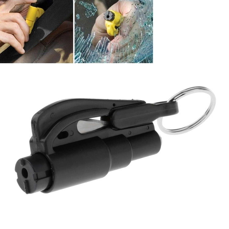 2 in 1 Car Emergency Hammer / Key Chain / Knife Broken Glass Portable Tool(Black) - Emergency Hammer by buy2fix | Online Shopping UK | buy2fix