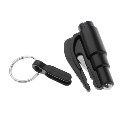 2 in 1 Car Emergency Hammer / Key Chain / Knife Broken Glass Portable Tool(Black) - Emergency Hammer by buy2fix | Online Shopping UK | buy2fix