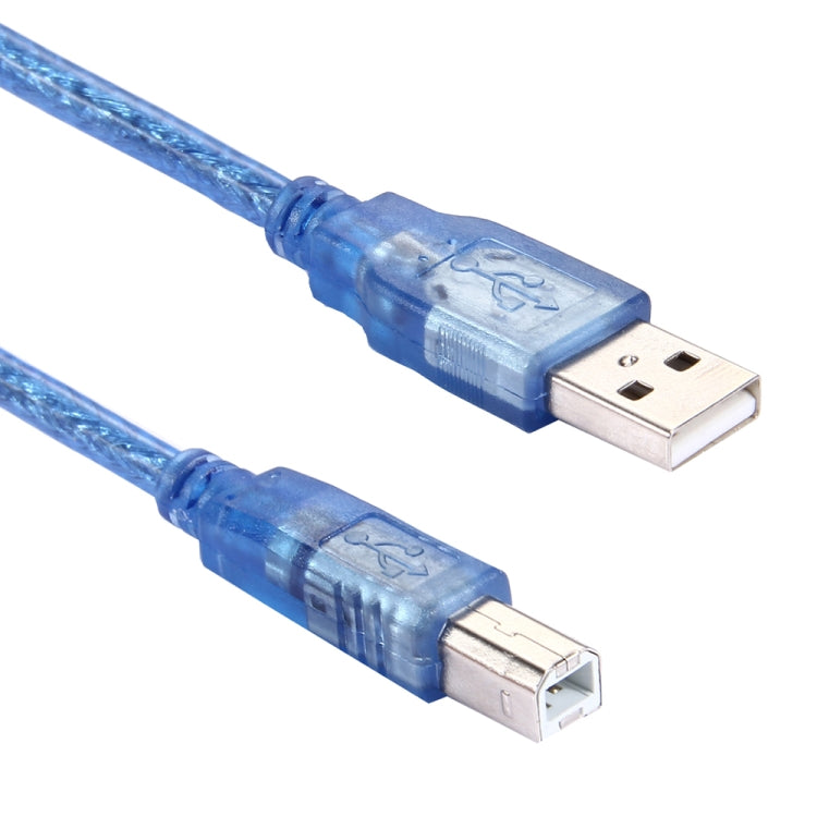 Normal USB 2.0 AM to BM Cable, with 2 core, Length: 5m(Blue) - USB Cable by buy2fix | Online Shopping UK | buy2fix