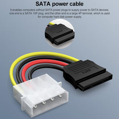 4 Pin IDE to Serial ATA SATA Power Adapter (15cm), Material: Cu - eSATA & SATA & IDE by buy2fix | Online Shopping UK | buy2fix