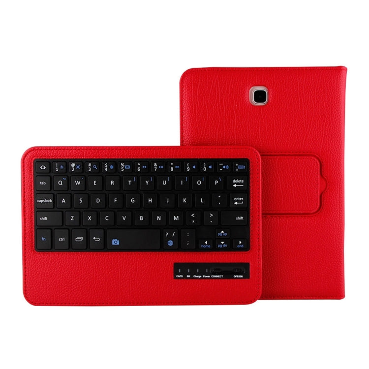 For Galaxy Tab A 8.0 / T350 2 in 1 Detachable Bluetooth Keyboard Litchi Texture Leather Tablet Case with Holder(Red) - Samsung Keyboard by buy2fix | Online Shopping UK | buy2fix