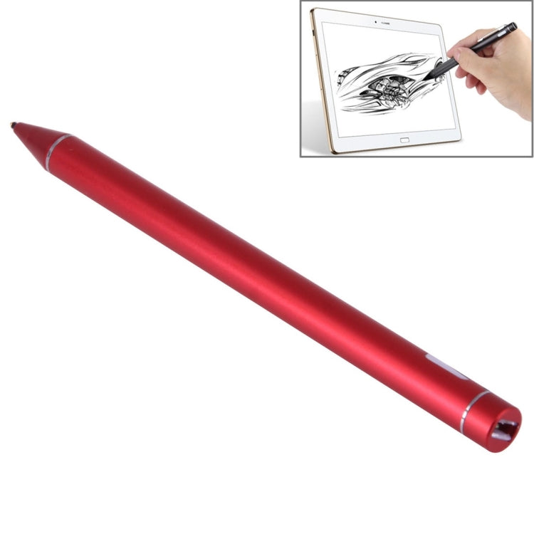 Universal Rechargeable Capacitive Touch Screen Stylus Pen with 2.3mm Superfine Metal Nib, For iPhone, iPad, Samsung, and Other Capacitive Touch Screen Smartphones or Tablet PC(Red) - Stylus Pen by buy2fix | Online Shopping UK | buy2fix