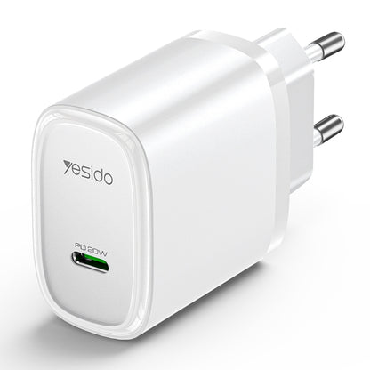 Yesido YC57 PD 20W USB-C / Type-C Single Port Quick Charger, EU Plug (White) - USB Charger by Yesido | Online Shopping UK | buy2fix