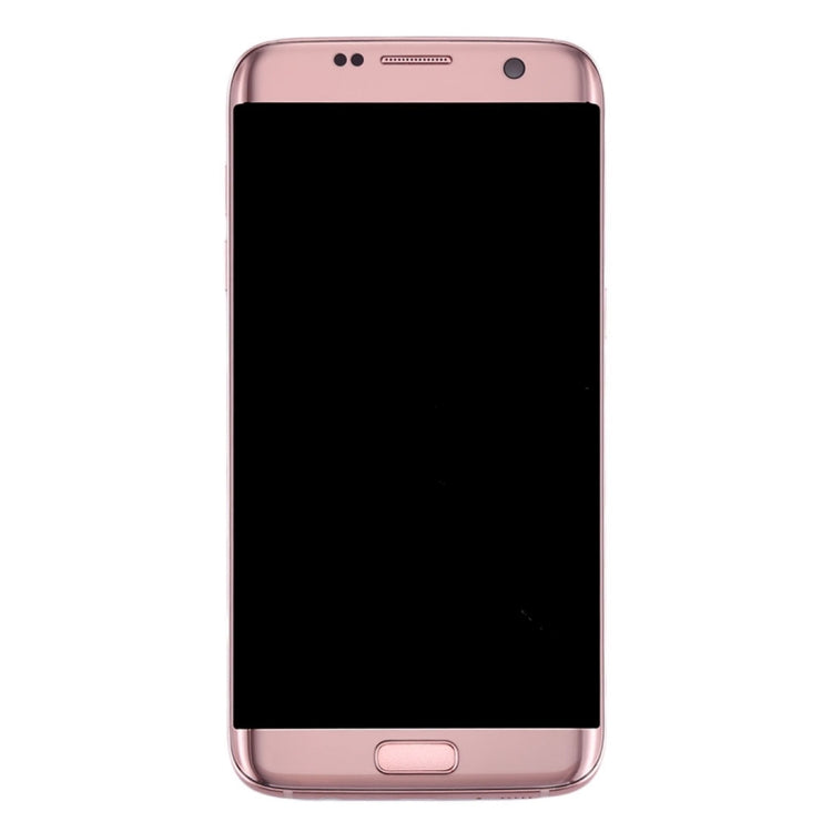 Original LCD Screen and Digitizer Full Assembly with Frame & Charging Port Board & Volume Button & Power Button for Galaxy S7 Edge / G935A(Pink) - Other Galaxy Parts by buy2fix | Online Shopping UK | buy2fix