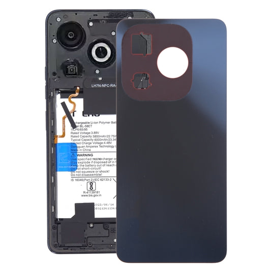 For Infinix Smart 8 X6525 Original Battery Back Cover(Black) - Back Cover by buy2fix | Online Shopping UK | buy2fix