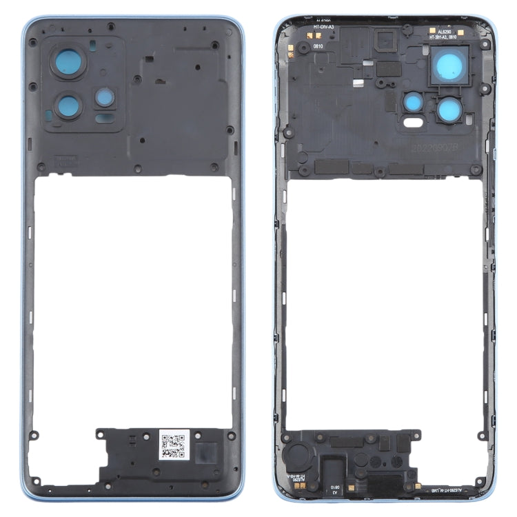 For Motorola Moto G72 Original Middle Frame Bezel Plate (Blue) - Frame Bezel Plate by buy2fix | Online Shopping UK | buy2fix