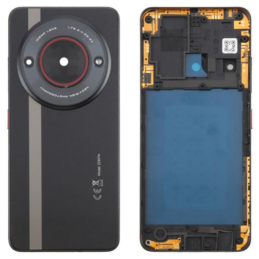 For ZTE nubia Focus Glass Battery Back Cover with Middle Frame / Camera Lens Cover(Black) - For ZTE by buy2fix | Online Shopping UK | buy2fix