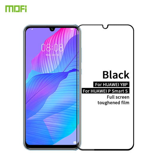 For Huawei Y8P / P smart S MOFI 9H 2.5D Full Screen Tempered Glass Film(Black) - Huawei Tempered Glass by MOFI | Online Shopping UK | buy2fix