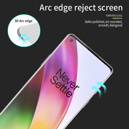 For OnePlus 8 MOFI 9H 3D Explosion Proof Thermal Bending Full Screen Covered Tempered Glass Film(Black) - OnePlus Tempered Glass by MOFI | Online Shopping UK | buy2fix