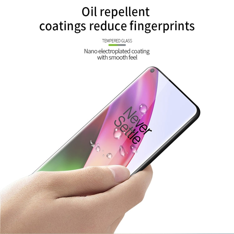 For OnePlus 8 MOFI 9H 3D Explosion Proof Thermal Bending Full Screen Covered Tempered Glass Film(Black) - OnePlus Tempered Glass by MOFI | Online Shopping UK | buy2fix