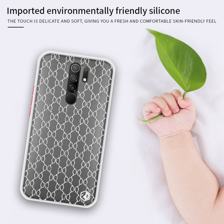 For Xiaomi Redmi 9 PINWUYO Series 2nd Generation PC + TPU Anti-drop All-inclusive Protective Shell Matte Back Cover(White) - Xiaomi Cases by PINWUYO | Online Shopping UK | buy2fix