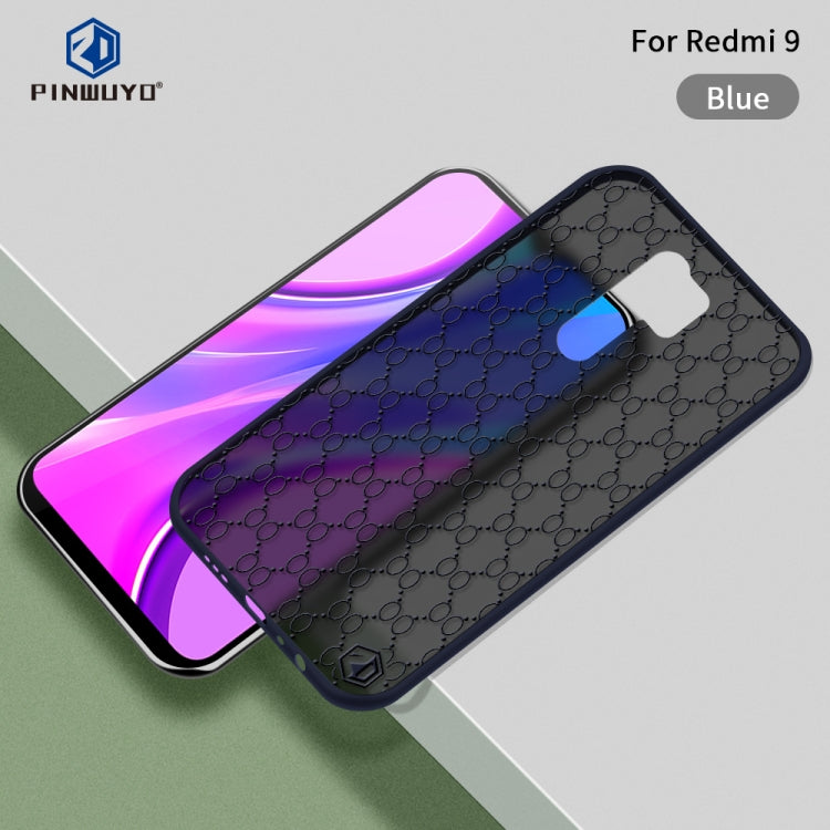 For Xiaomi Redmi 9 PINWUYO Series 2nd Generation PC + TPU Anti-drop All-inclusive Protective Shell Matte Back Cover(Blue) - Xiaomi Cases by PINWUYO | Online Shopping UK | buy2fix