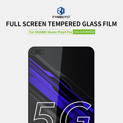 For Huawei Honor Play4 Pro  PINWUYO 9H 2.5D Full Screen Tempered Glass Film(Black) - Honor Tempered Glass by PINWUYO | Online Shopping UK | buy2fix