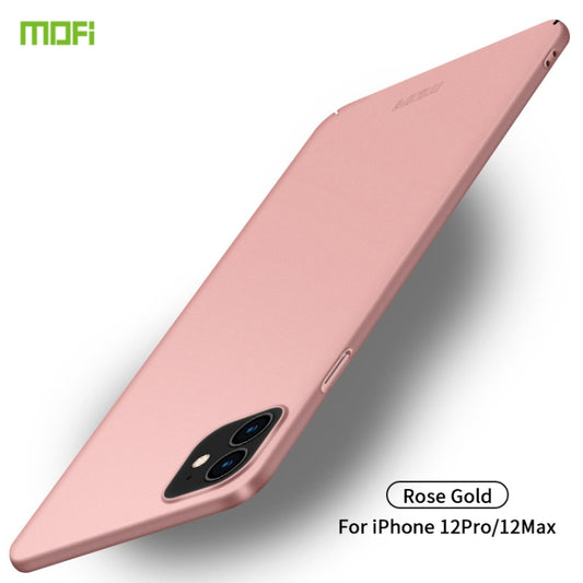 For iPhone 12 / 12 Pro MOFI Frosted PC Ultra-thin Hard Case(Rose gold) - iPhone 12 / 12 Pro Cases by MOFI | Online Shopping UK | buy2fix