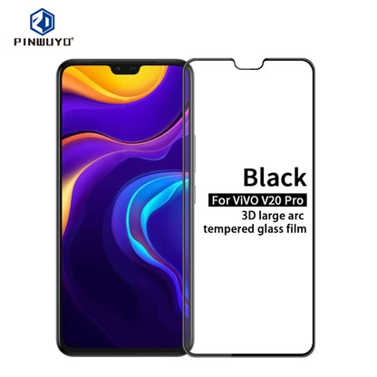 For vivo V20 Pro PINWUYO 9H 3D Curved Full Screen Explosion-proof Tempered Glass Film(Black) - vivo Tempered Glass by PINWUYO | Online Shopping UK | buy2fix