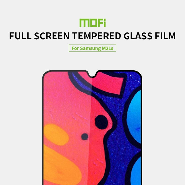 For Samsung Galaxy M21S MOFI 9H 2.5D Full Screen Tempered Glass Film(Black) - Galaxy Tempered Glass by MOFI | Online Shopping UK | buy2fix