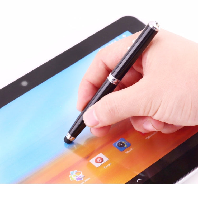 At-15 3 in 1 Mobile Phone Tablet Universal Handwriting Touch Screen with Red Laser & LED Light Function(Black) - Stylus Pen by buy2fix | Online Shopping UK | buy2fix