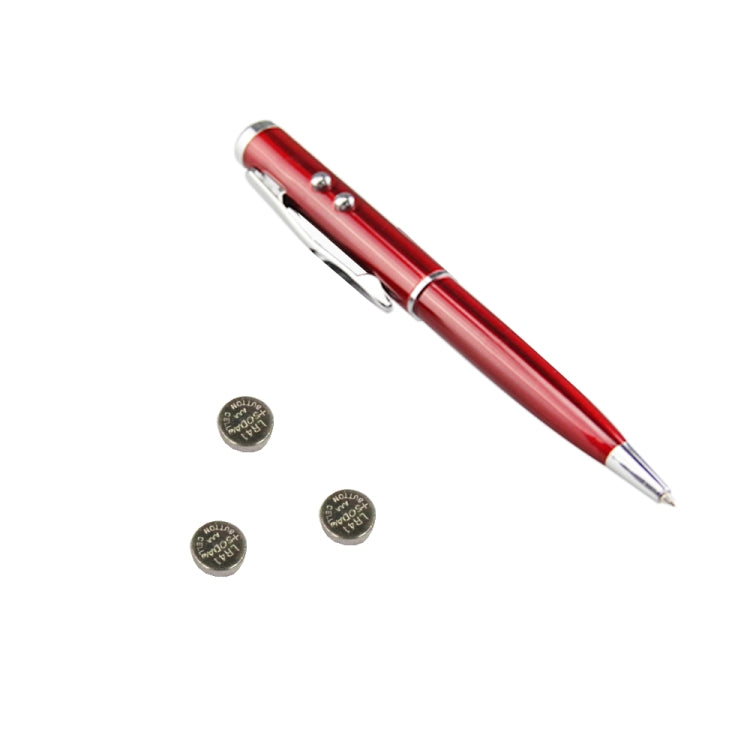 At-16 4 in 1 Mobile Phone Tablet Universal Handwriting Touch Screen Pen with Common Writing Pen & Red Laser & LED Light Function(Red) - Stylus Pen by buy2fix | Online Shopping UK | buy2fix