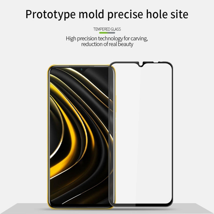 For Xiaomi Poco M3 PINWUYO 9H 3D Curved Full Screen Explosion-proof Tempered Glass Film(Black) -  by PINWUYO | Online Shopping UK | buy2fix